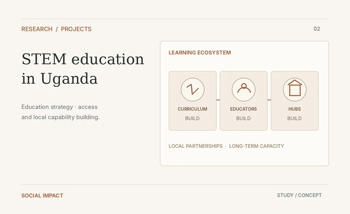 Concept illustration for STEM and AI Education, Uganda
